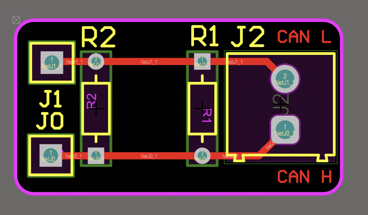 CAN termination board · Altium layout